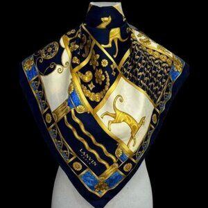 ✨Limited Edition Vintage Lanvin Pure Silk Cat Scarf